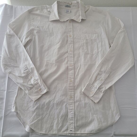J.CREW Other - J Crew Men's Casual Button Down Shirt 2 Ply White Size L 100% Cotton Business